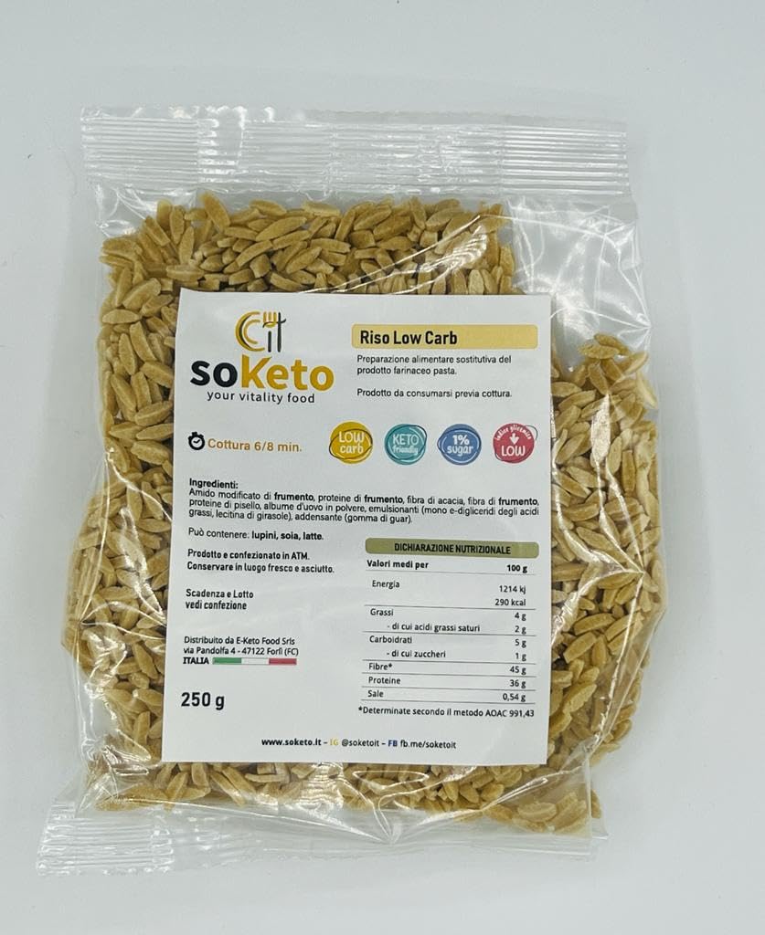 Riso chetogenico e low carb per dieta chetogenica o con pochi carboidrati (250 grammi)