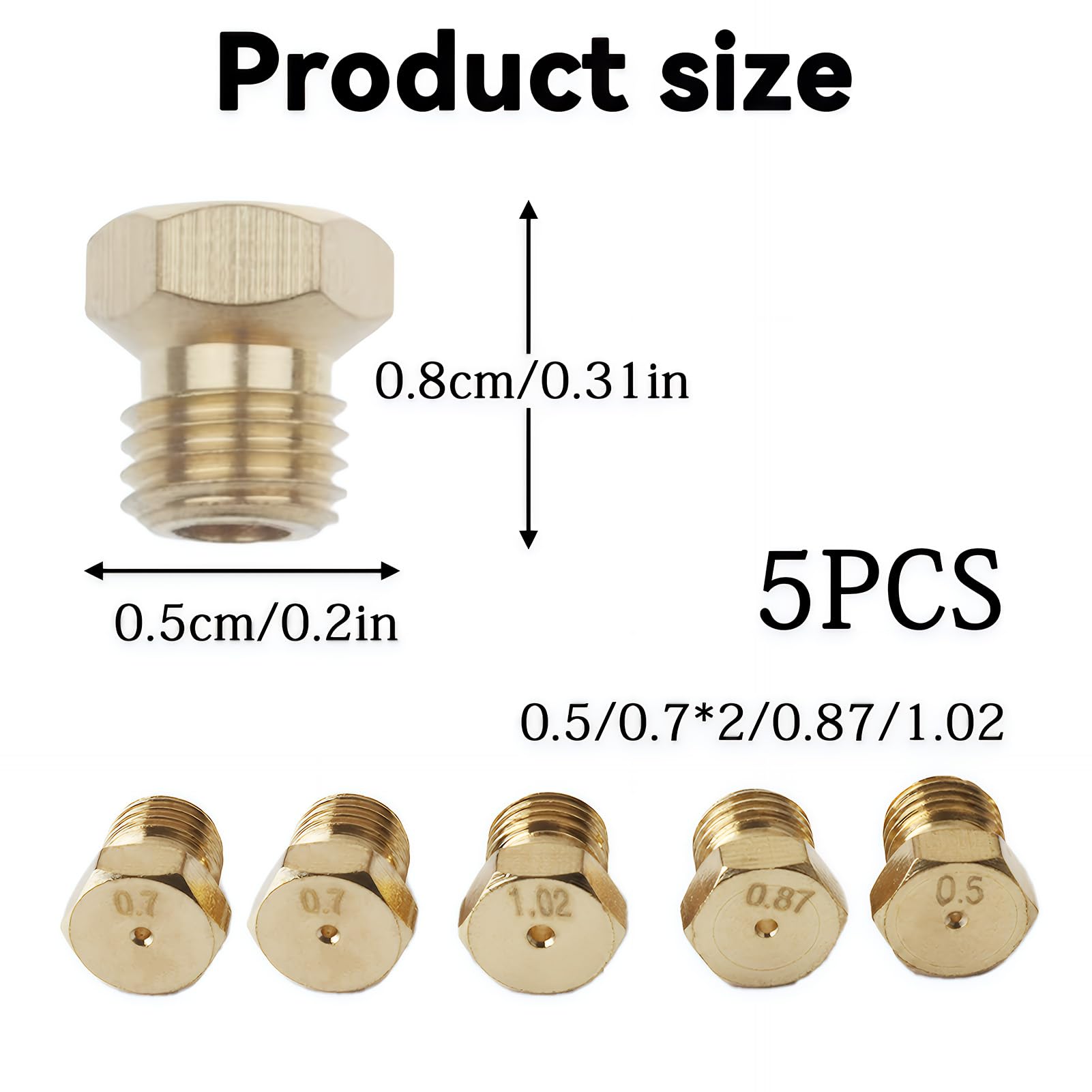 Gasdüsen Set 5-tlg Für Grill & Herd - Universal Ersatz Für Propan Umrüstung