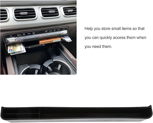 Miniatura 3 de KIMISS Caja de almacenamiento de consola central, caja de almacenamiento de consola central, reemplazo de contenedor ABS negro para clase B GLA GLB