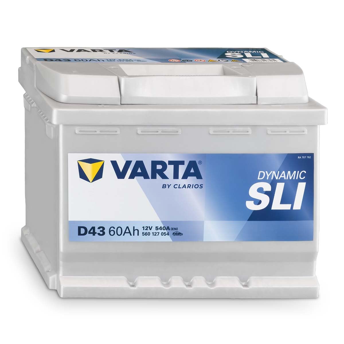 VARTA Automotive DYNAMIC SLI (D43) 12V 60Ah 540A - Batteria auto al piombo-acido per veicoli standard senza start-stop - Batteria di avviamento per fabbisogno energetico base - senza manutenzione