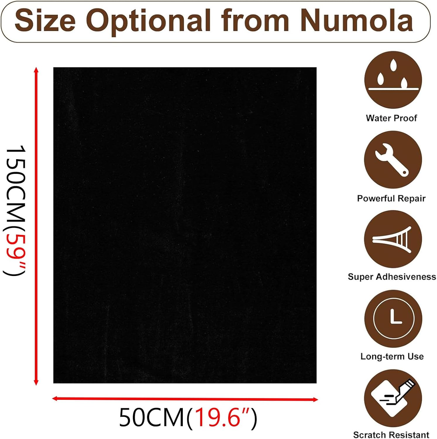 Patch Self Adhesive Vinyl Velvet Repair Patches Kit for Couches Car Seats Handbags Jackets Furniture Coffee(Red)