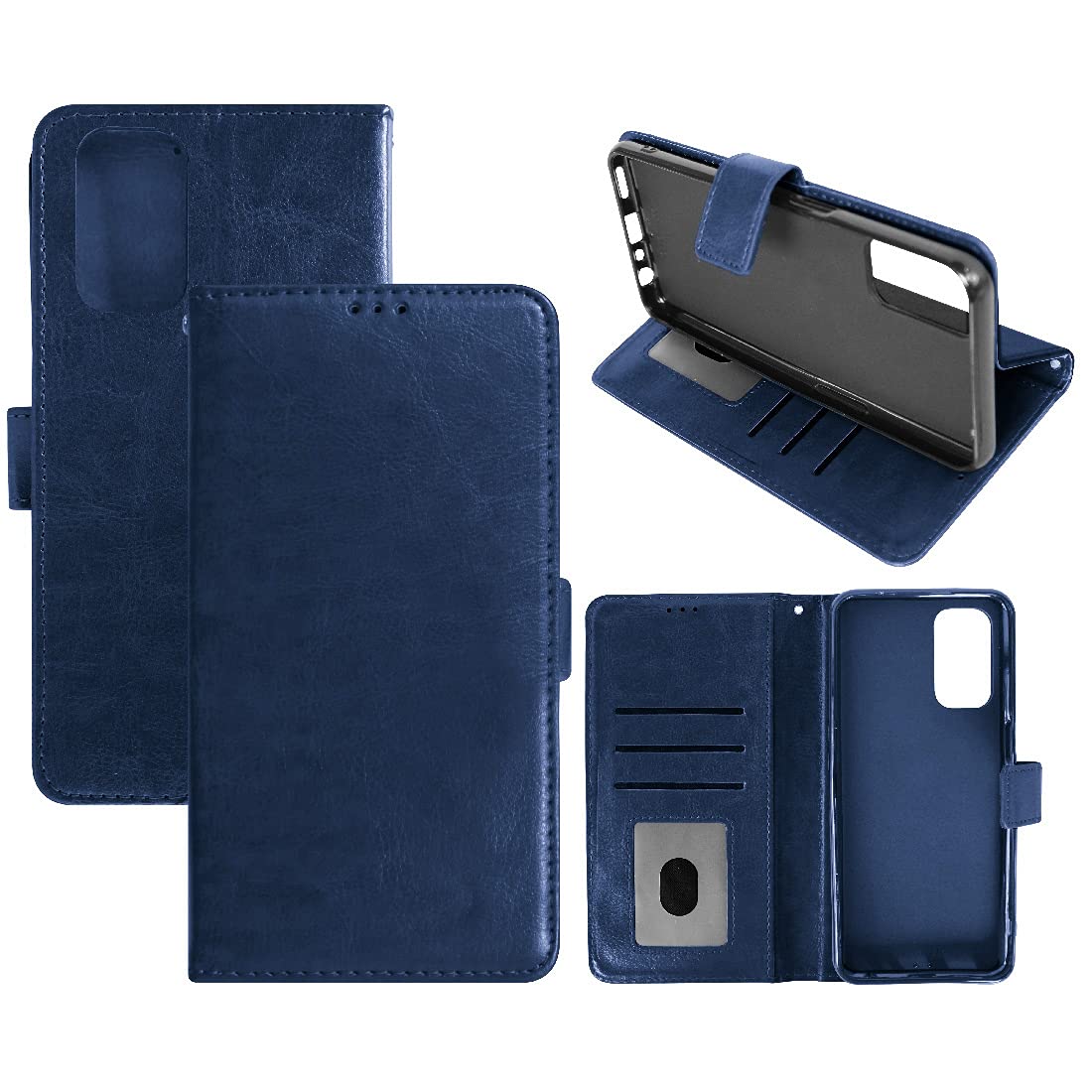 Amazon Brand - Solimo Flip Leather Mobile Cover (Soft & Flexible Back case) for Oppo A74 5G (Blue) (B098PG8ZWX) Amazon Price History, Amazon Price Tracker