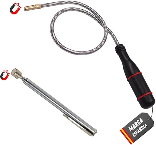 Long Telescopic Magnet + Flexible Magnet for Workshop. Professional Mechanic Workshop Tools – Magnetized Extendable Magnet Pen Type – Magnet Tool Workshop Mechanic – Screw Magnet