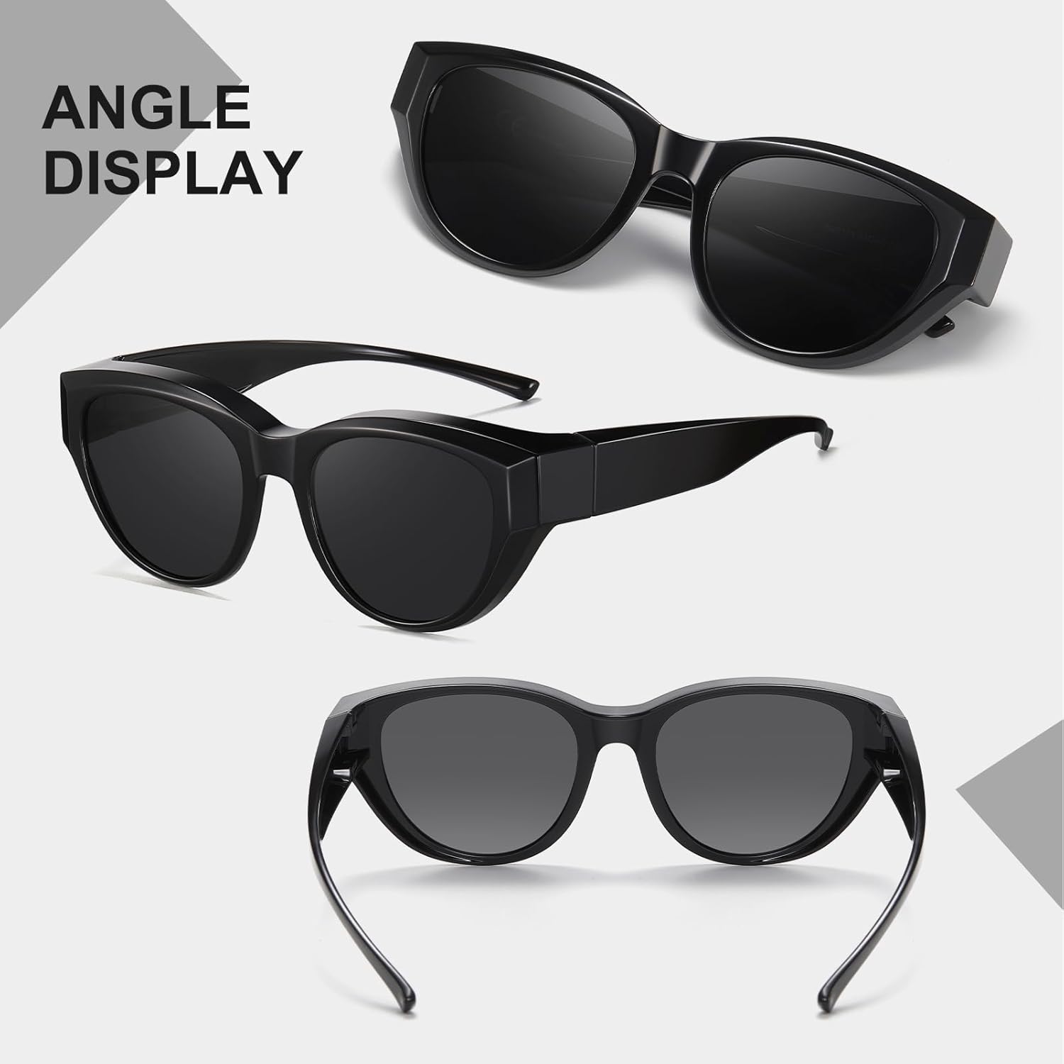 HAOLOTA Polarized Fit Over Sunglasses for Women UV Protection Trendy Small Wrap Around Overglasses for Driving - Image 7