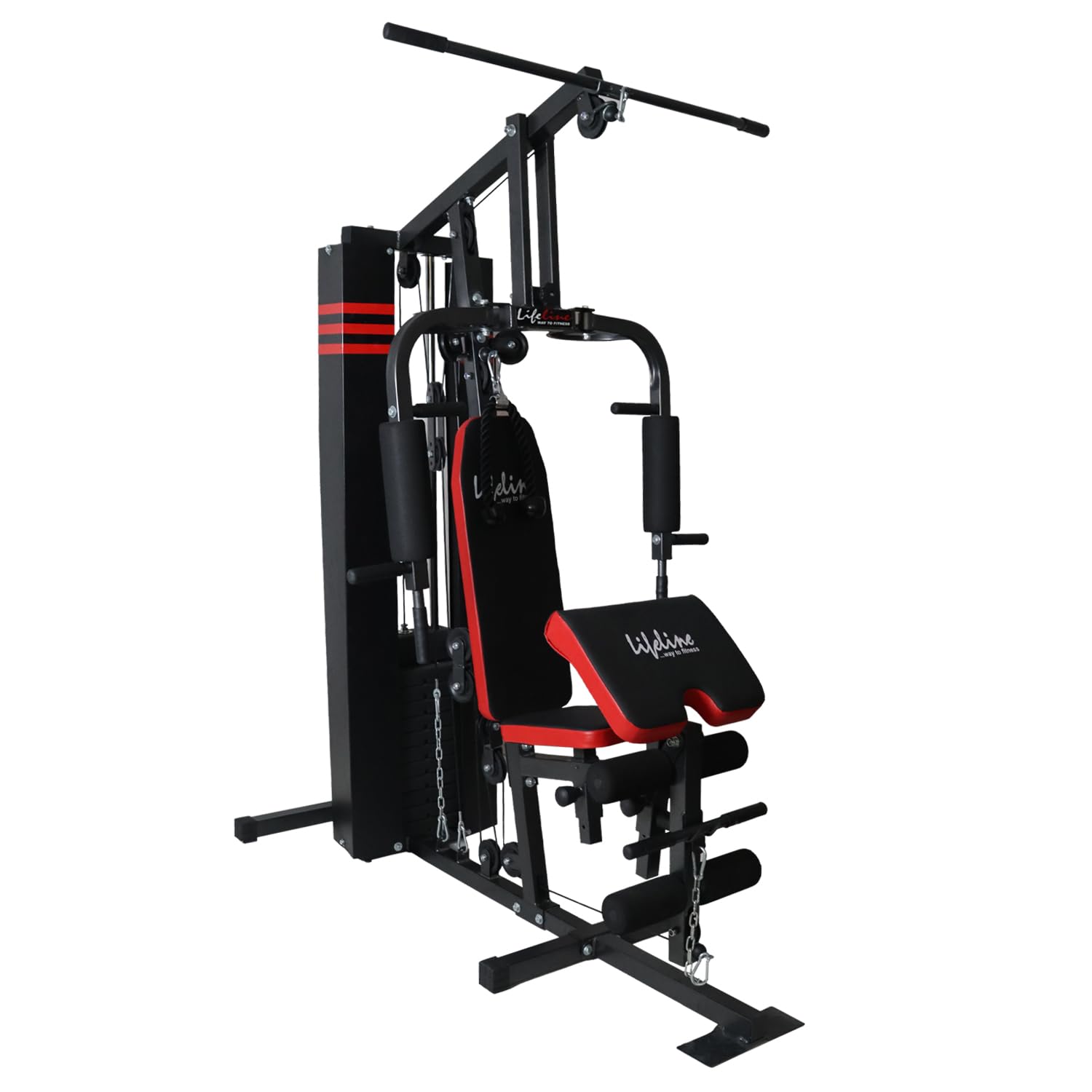 Lifeline HG-007 Multi Gym Machine for Home with Full Body Workout | AB Crunch, Preacher Curl Attachment, 72kg Weight Stack & Metal Cover Included | Adjustable Seat | Free Installation Included-picture-20