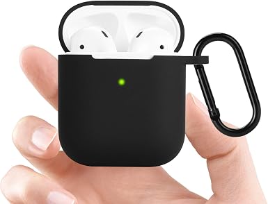 Teyomi, custodia protettiva in silicone compatibile con AirPods 2 e 1  custodia di ricarica con moschettone [LED visibile] [supporta la ricarica  wireless] : Amazon.it: Elettronica