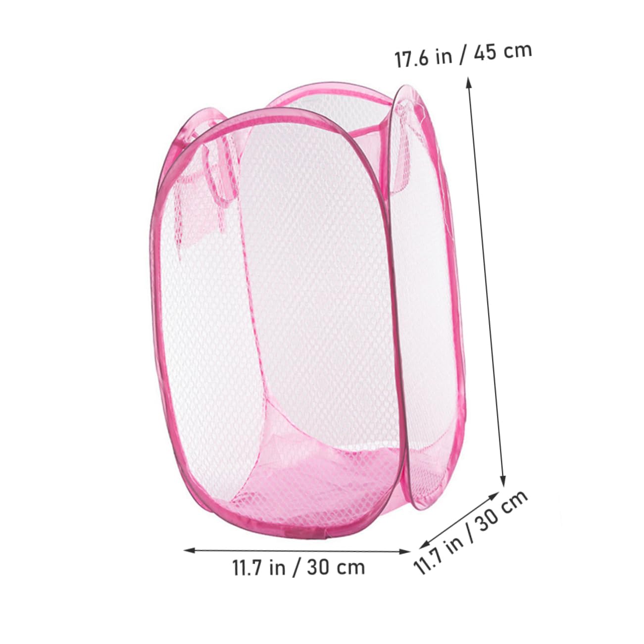 ABOOFAN Sturdy College Dorm Laundry Basket Woven Laundry Mesh Bag Easy Open Fold Design