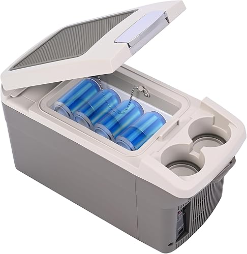 Miniatura 1 de Refrigeradorcalentador de coche de 12 V, 6 cuartos de galón (6 litros), 12 voltios de CC y 110 V de CA, refrigerador eléctrico portátil compacto