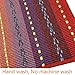 WAZAIGUR Hand Woven with 100% Cotton Placemats Colorful Placemats Braided Ribbed Durable Heat-Insulation Table Mats Set of 6,Rainbow