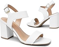 Vista 16 de DREAM PAIRS Women's High Chunky Heels Square Toe Block Ankle Strap Dress Comfort Sandals