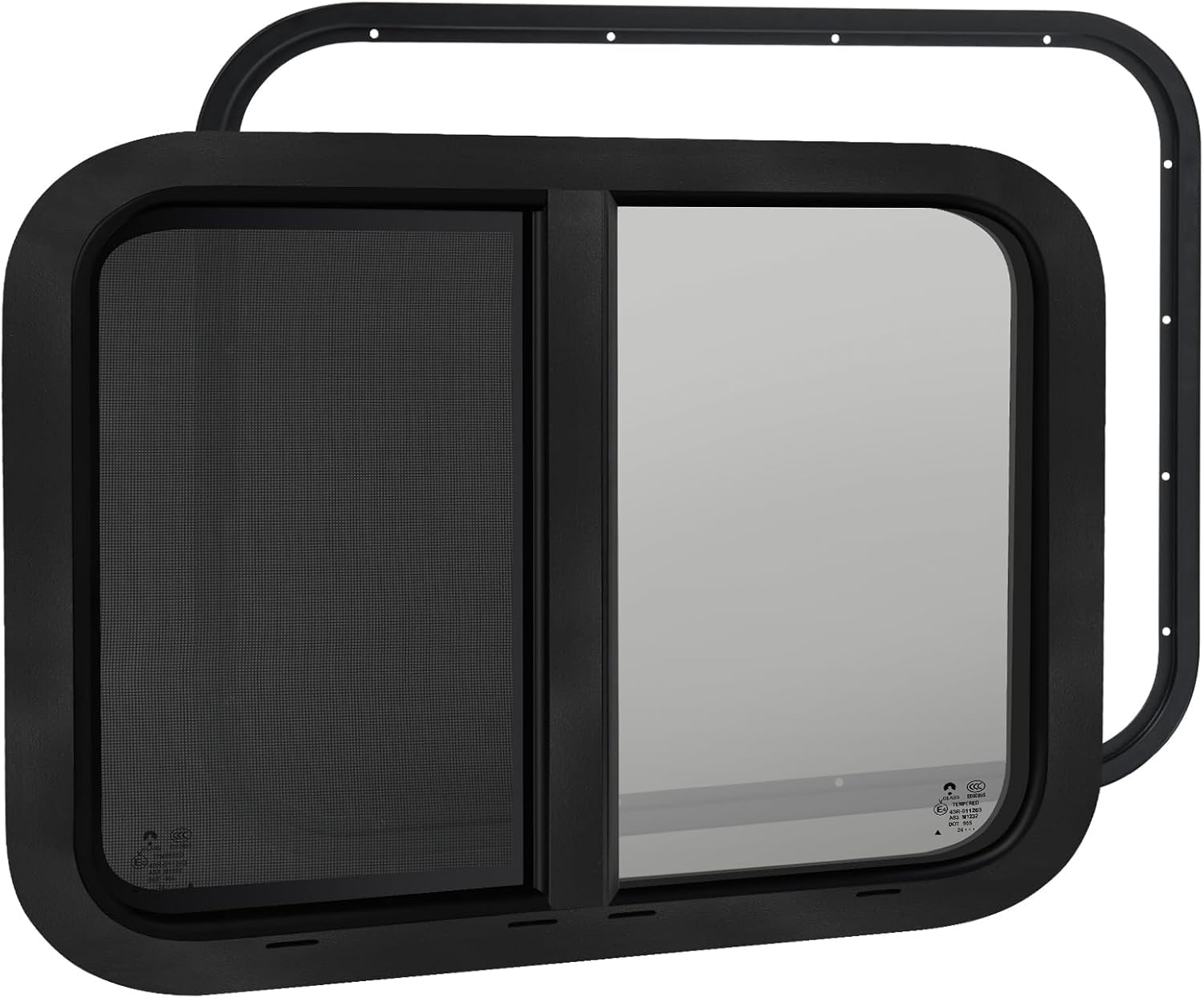 Fenêtre Caravane 600x300mm Avec Moustiquaire, Latérale Camping-Car | Fenêtre De Camping-Car Avec Protection Solaire Et Ventilation, Idéale Pour Caravanes, Remorques Et Aménagements Mobiles