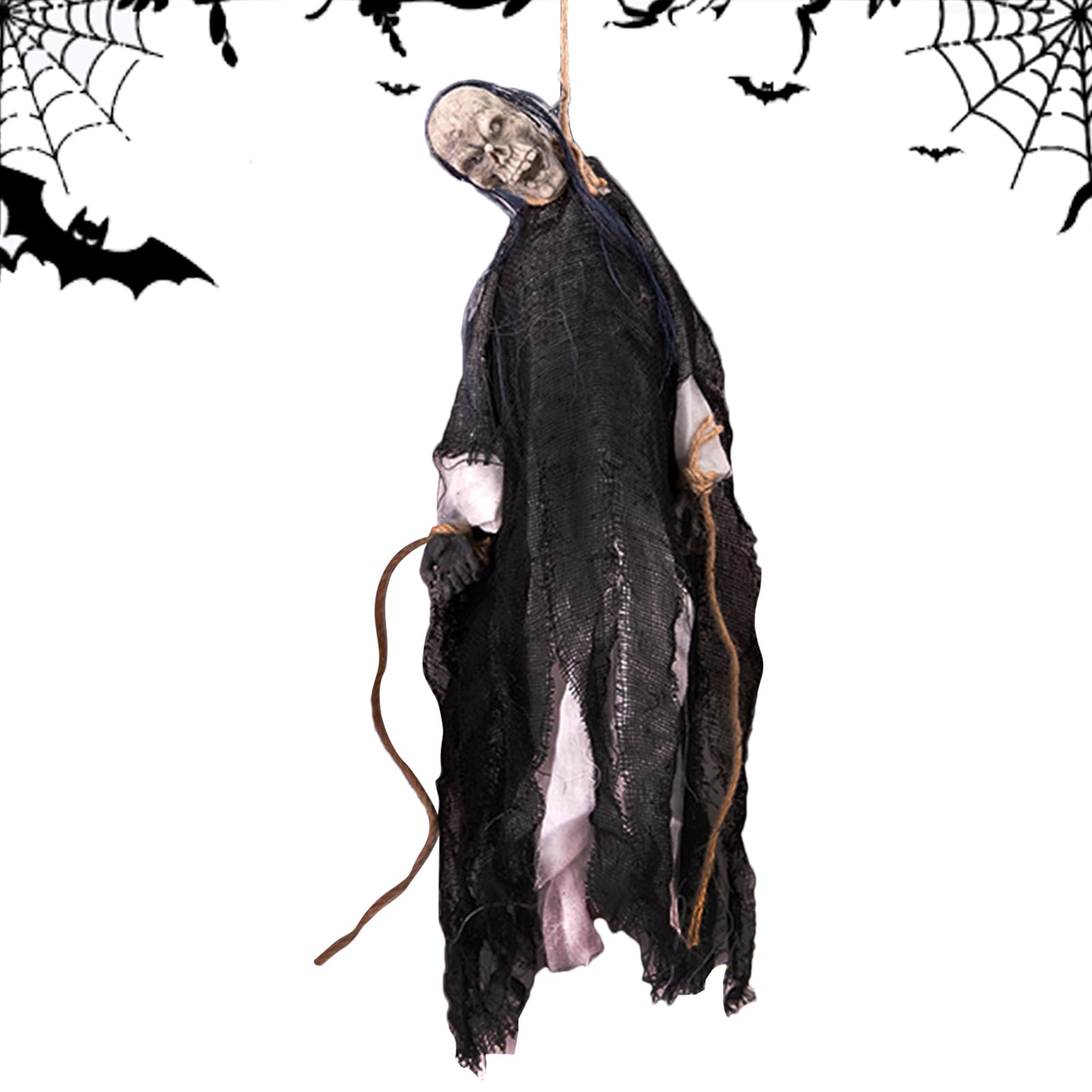 Pendentif fantôme volant phosphorescent : illuminez votre extérieur d'Halloween sans électricité