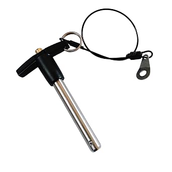 Push-Button Quick Release Pin Stainless Steel 304 T Handle Lock Pins, Pin Dia 11.7mm0.47in,Usage Length 100MM4in,Over Size 148mm Long with Lanyard Cable