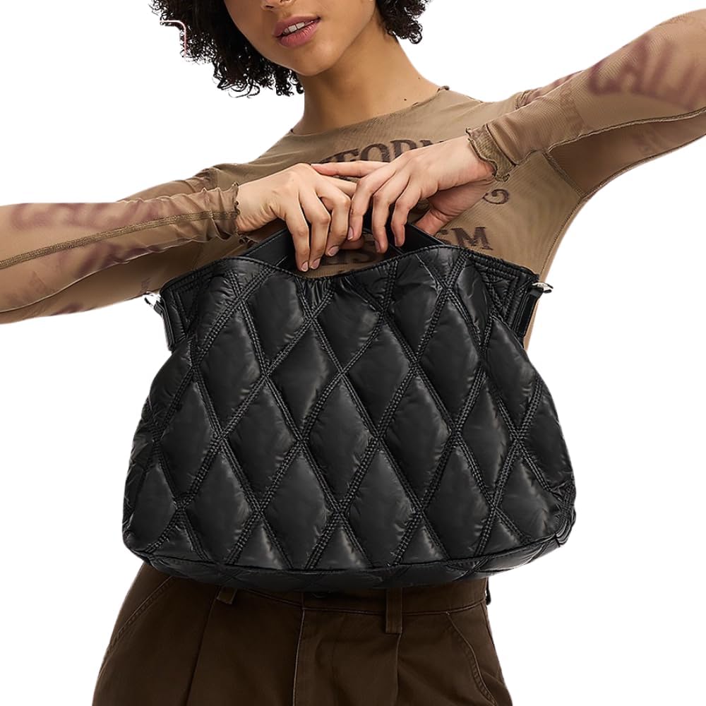 Large Puffer Tote Bag for Women Quilted Puffer Handbags Puffy Tote Bags Shoulder Bags Trendy Bags 2025 - Image 2