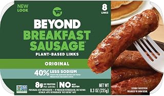 Beyond Meat Breakfast Sausage Plant-Based Links, Original, 8.3oz - Vegan High-Protein, Low-Sodium Alternative