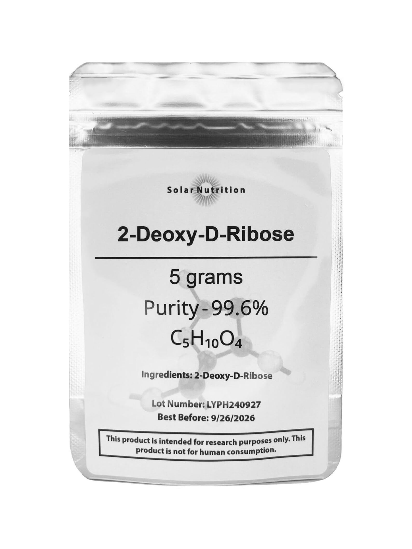 2-Deoxy-D-Ribose, 5g, 99.6% Purity