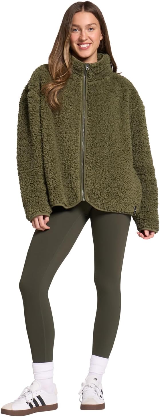Full-Zip Teddy Fleece Jacket, Outdoor Clothing for Women Men Winter Warm Clothes - S/M, L/XL