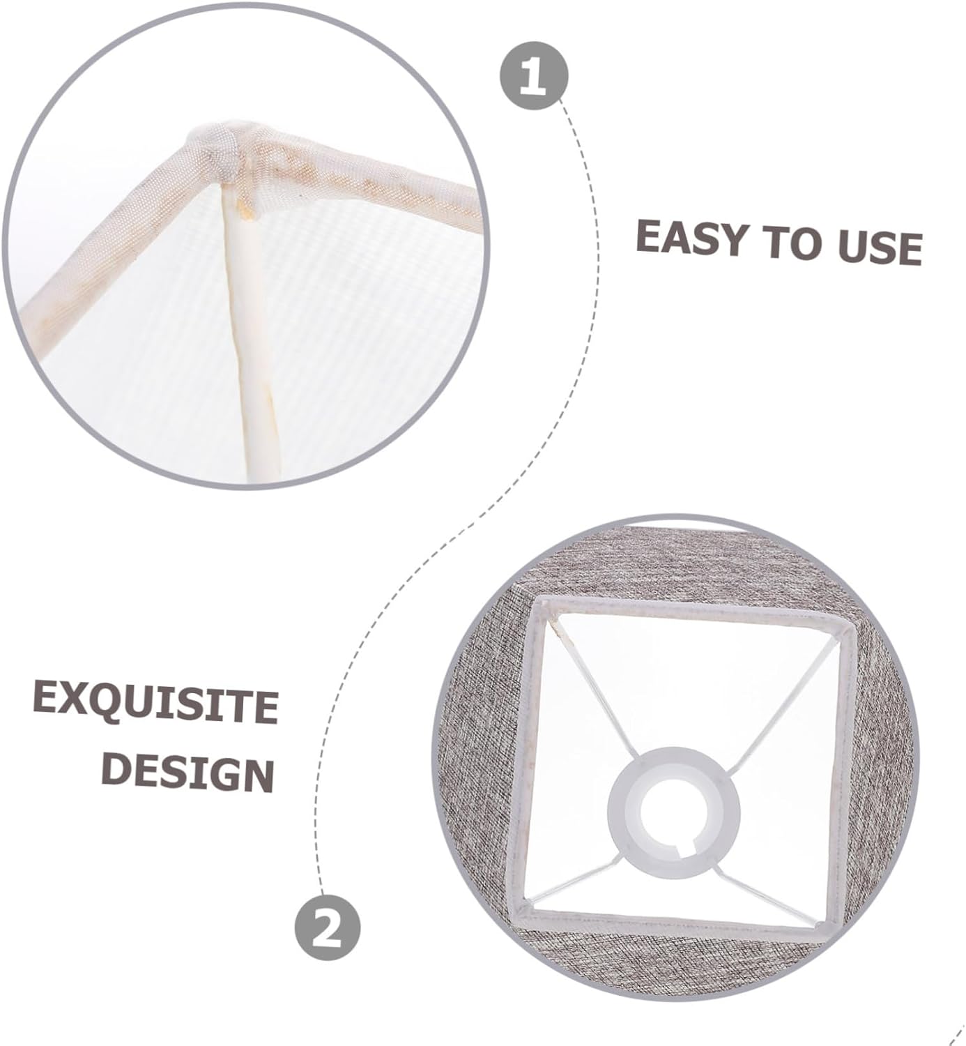 Tan Fabric Lampshade for Table Lamp - Light Accessory Creative Lampshade