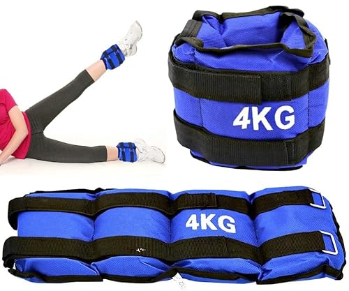 Kmt Style Pesas para muñecas tobillos 4 kg totales 2 kg cada uno tobilleras, muñequeras deportivas gimnasio mancuernas, 35 x 15 cm