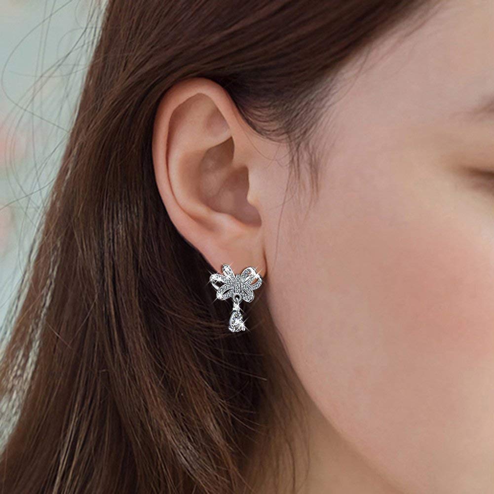 Amazon.co.jp: Jewelry エレガントなトレンドちょう結びの水滴の形の 