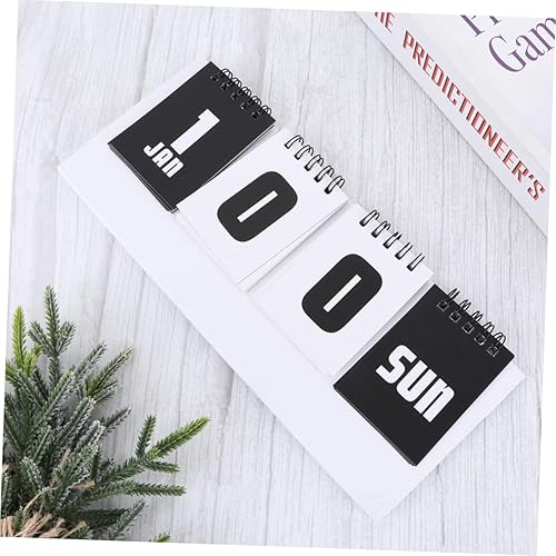 Miniatura 6 de TEHAUX 2pcs Perpetual Countdown Calendar 100 Day Countdown Calendar Perpetual Flip Calendar Desktop Perpetual Block Calendar for Desk Reusable
