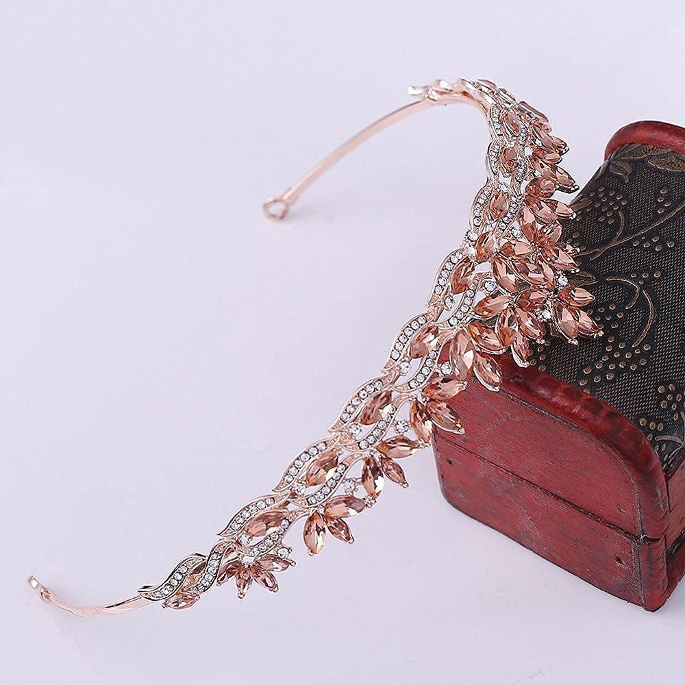 Corone e Tiare con Strass per Matrimonio Diadema da Regina e Principessa Tiara da Sposa Accessori per Capelli