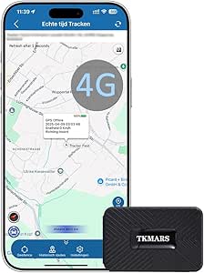 TKMARS TK913 GPS Tracker Mini, 4G, 1500mAh Battery, Magnetic Tracker, Works via SMS/APP/Web Platform without Subscription, GPS Transmitter with Various Alarm Modes, Suitable for Car/Suitcase/Kids asin的图片