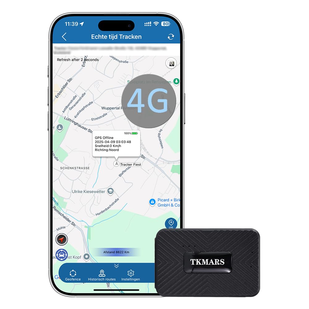 Mini GPS Tracker 4G, Magnetico Piccolo GPS Tracker di Tracciamento in Tempo Reale GPS Geofencing Tracker App Gratuita senza Sottoscrizione Locator per Auto, Moto, Bicicletta, Scooter, Bambino