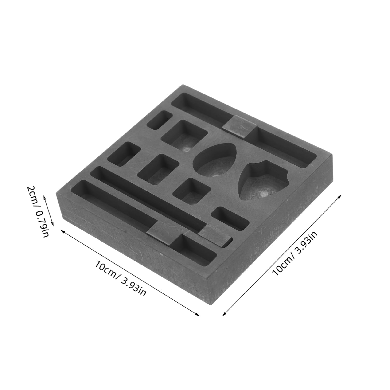 Graphitform mit 11 Löchern für Gold und Silber Beim Metallschmelzen