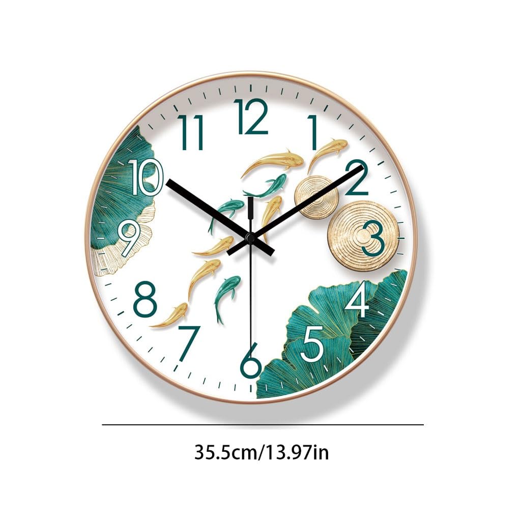 Orologio da parete Orologio da parete in stile cinese Orologio da soggiorno Orologio da parete Orologio da casa Orologio silenzioso con secondi spazzati Reloj De Pared(A)