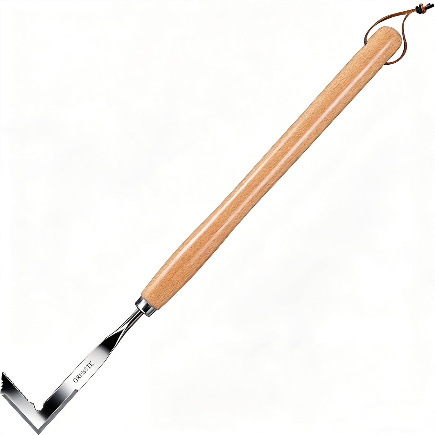 GREBSTK Crack Weeder Crevice Weeding Tool Stainless Steel Manual Weeder Beech Handle Gardening Tool, 22 inch