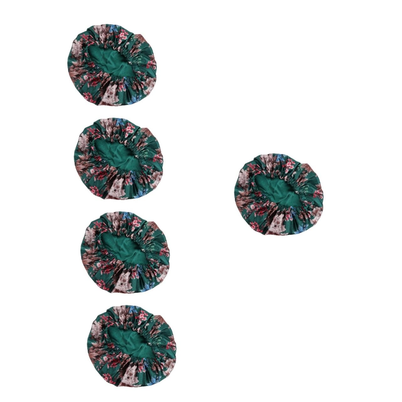 FRCOLOR 5stücke Damen Duschhaube Wasserdichte Satin Duschmütze Elastische Badekappe Für Haarpflege Multifunktional Für Zuhause Reisen Und Spa Peoniengrün Robust Und Langlebig
