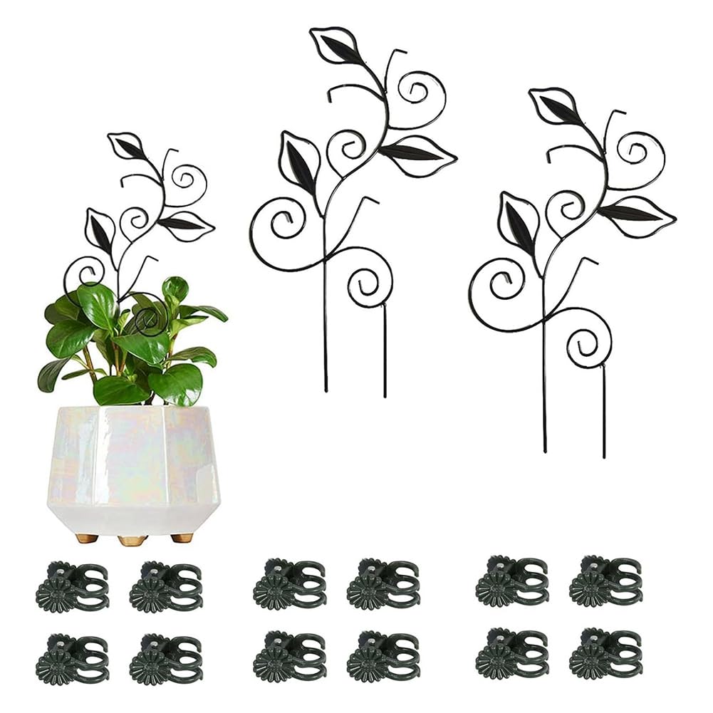 Aundhegrtt Leaf Shape Decorative Plant Trellis for Indoor Potted Plants, Garden for Climbing Plants Vine Support Stakes