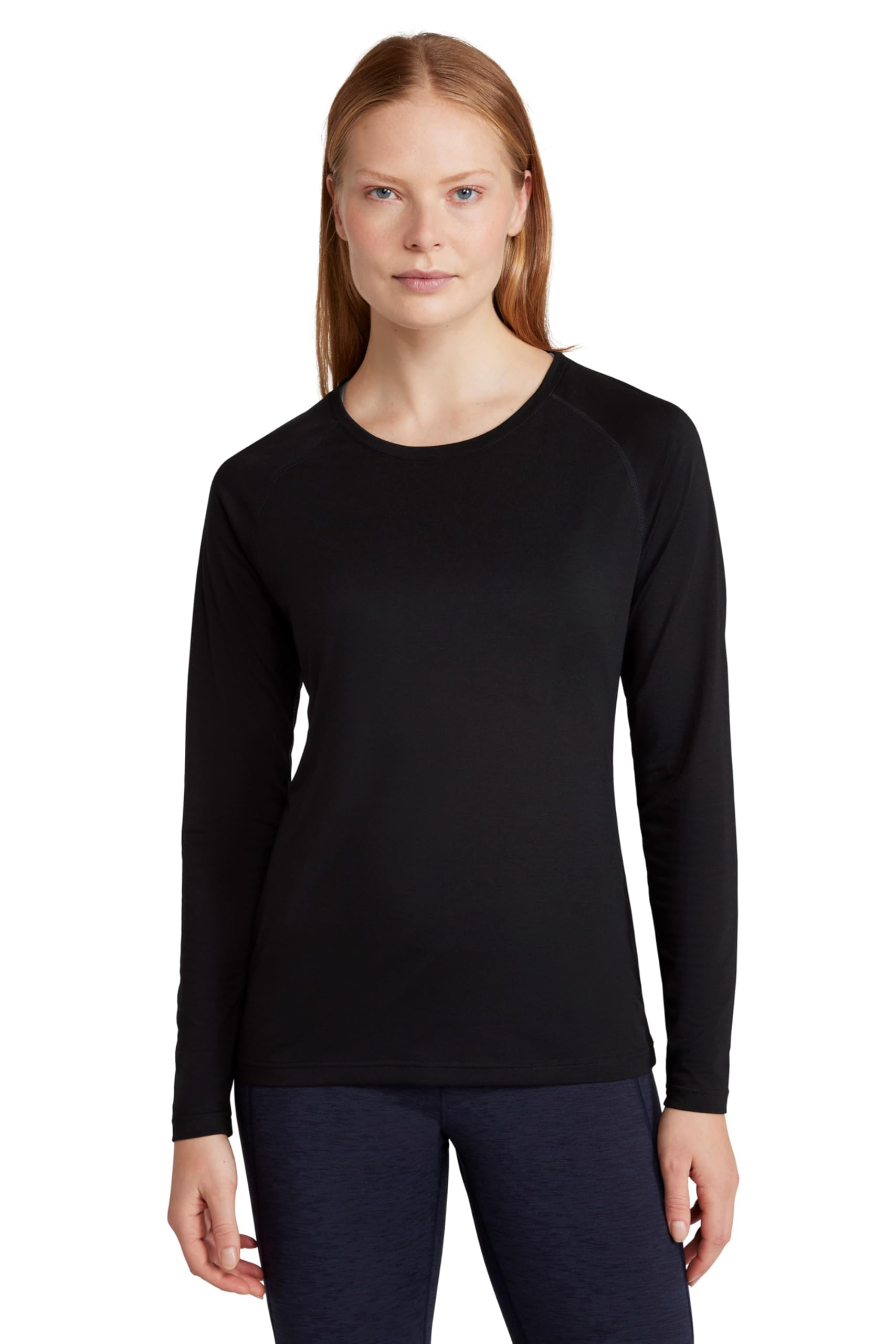 Quick Dry Womens Long Sleeve Top - Black