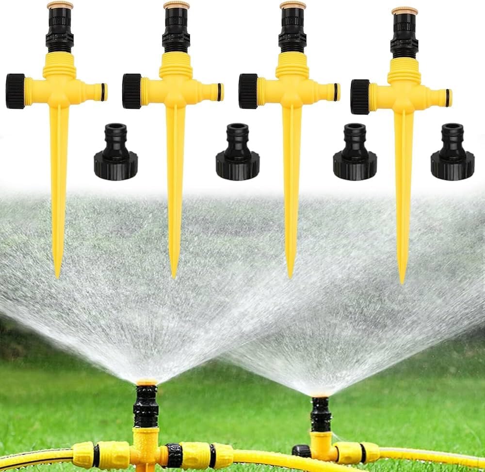 Garden Sprinkler, 10PCS 360° Lawn Sprinklers for Lawns, Adjustable Grass Sprinkler System, Automatic Watering Spray Irrigation Sprinkler Attachment for Garden, Flowers, Veggies, Plants