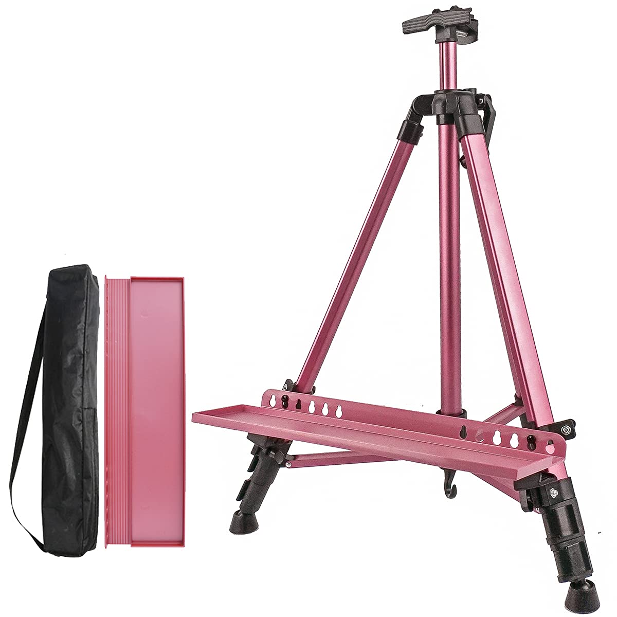 Generic Tripod Floor Standing Easel For Painting Canvas Pink