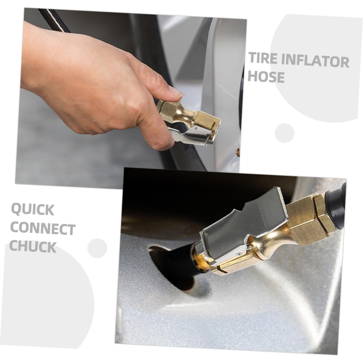 GLEAVI 3stücke Tire Inflator Schlauch Mit Schnellanschluss Verlängerungsschlauch Für Auto Robuste Luftdichte Verbindung Kompakt Leicht Für Notfall Präzise Druckregelung Für Optimale
