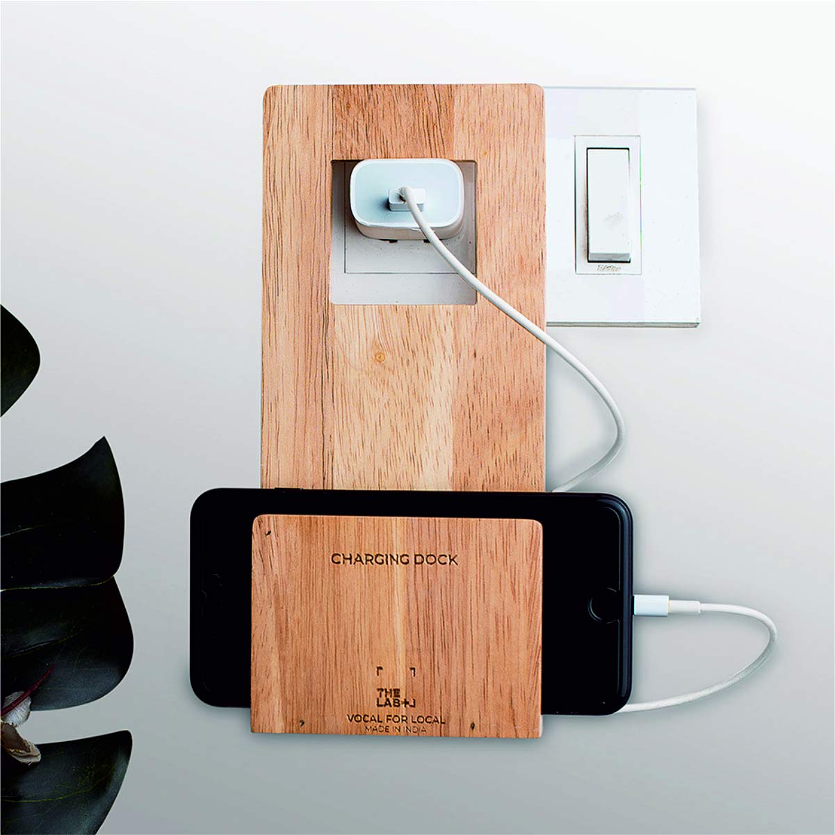 The LabPlus Wooden Mobile Charging Dock Stand Dock Station with