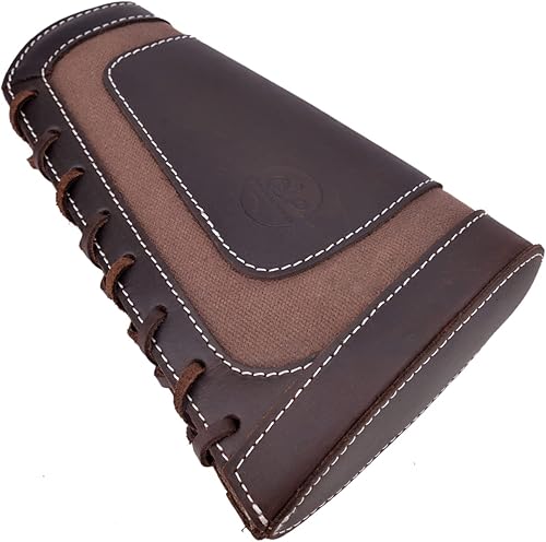 Miniatura 9 de Cartucho de culata de cuero para rifles calibre 12 o calibre .30-30 .308 Caza bolsa de munición bolsa de bolsa de bolsa de mano derecha escopeta