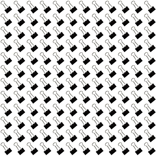 Clipco Binder Clips Mini 3/4-Inch Black (144-Pack)