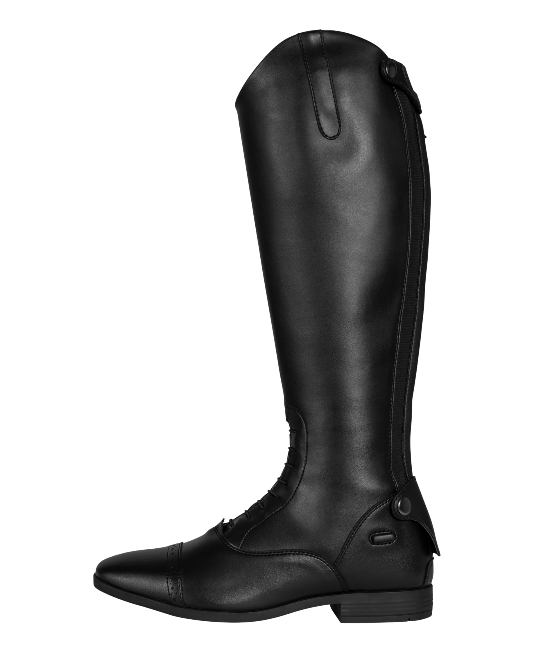 Reitstiefel EcoMaxxx aus Leder, klassischer Reitsport Stiefel mit Reißverschluss, elegante Optik für Dressur und Springen, ideal für Training und Turnier