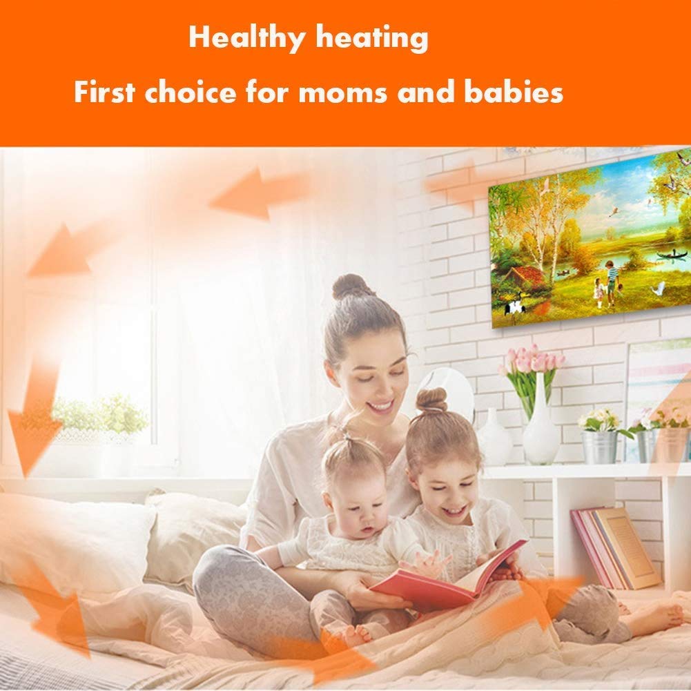 Mural de Chauffage des ménages Chauffe Panneau Infrarouge lointain, d'économie d'énergie et Protection de l'environnement Carbone Cristal Chauffage Intelligent, 100 * 60 cm, 500W,A