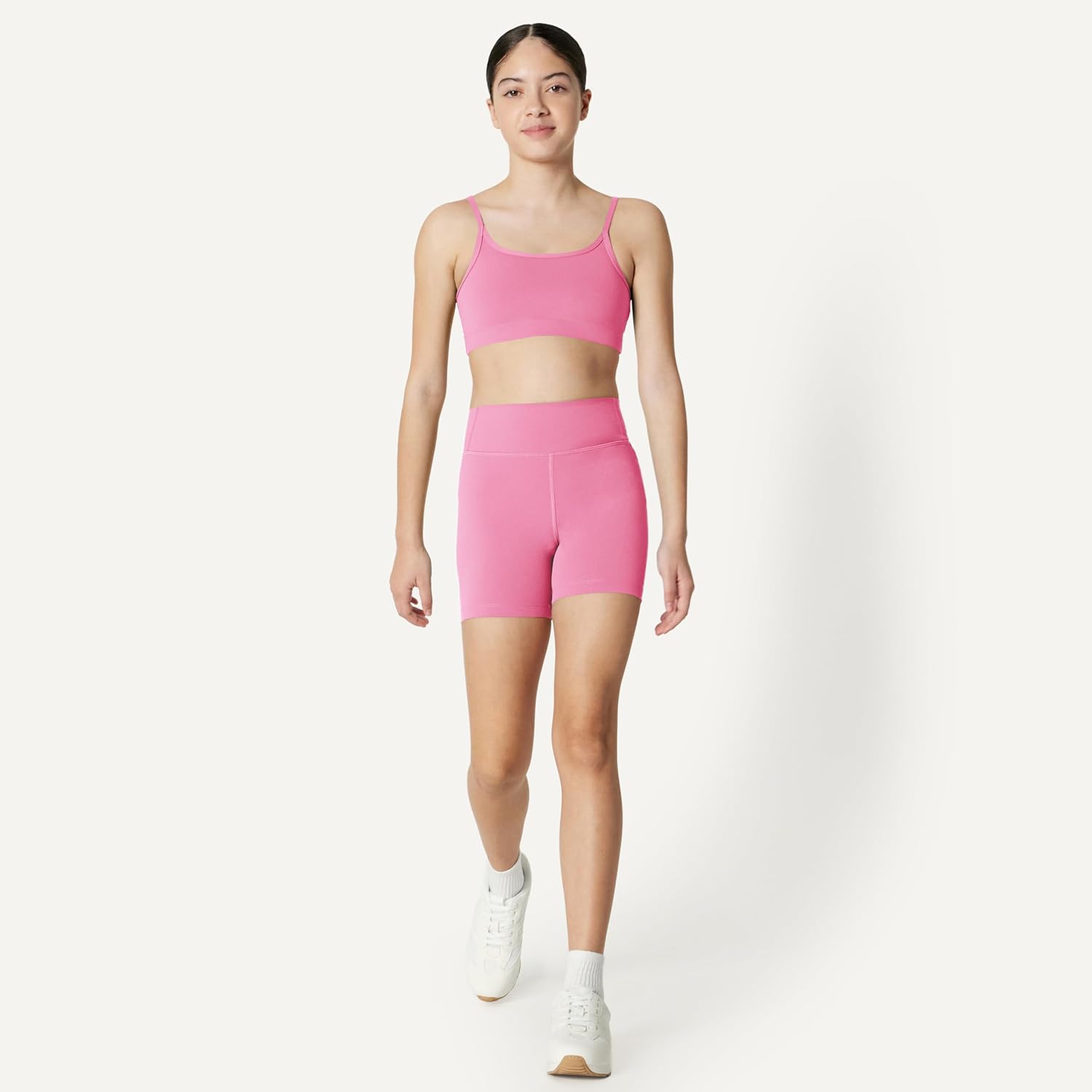 Amazon Essentials Girls' FormFlex Light Support Spaghetti Strap Training Sports Bra