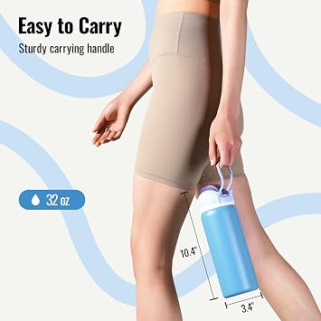 BUZIO 32 oz & 64 oz Insulated Stainless Steel Water Bottle