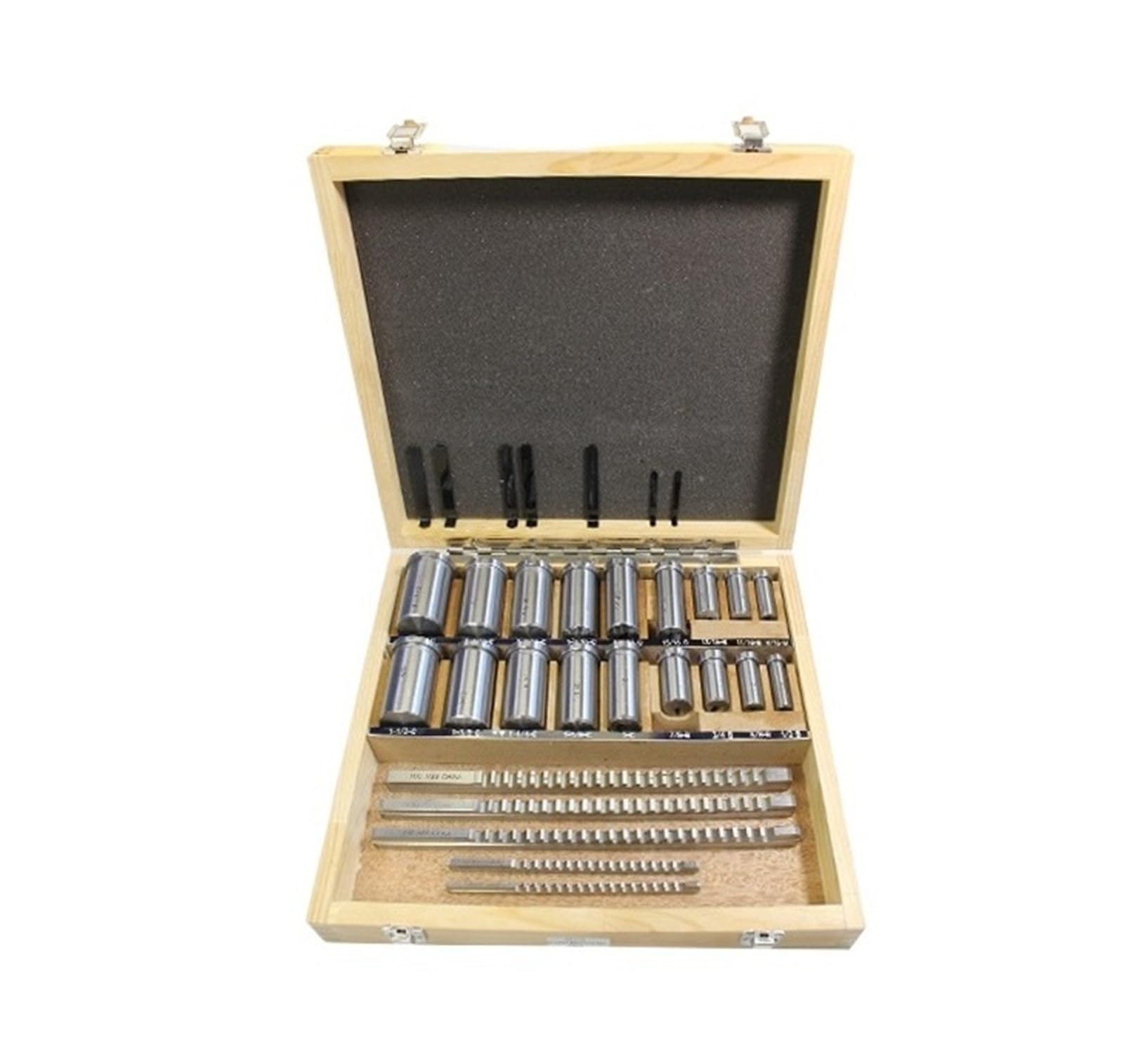 30PCS Keyway Broach High Speed Steel Inch Sized Broaching Tool Set for CNC Cutting Machine Metalworking Precision Engineering