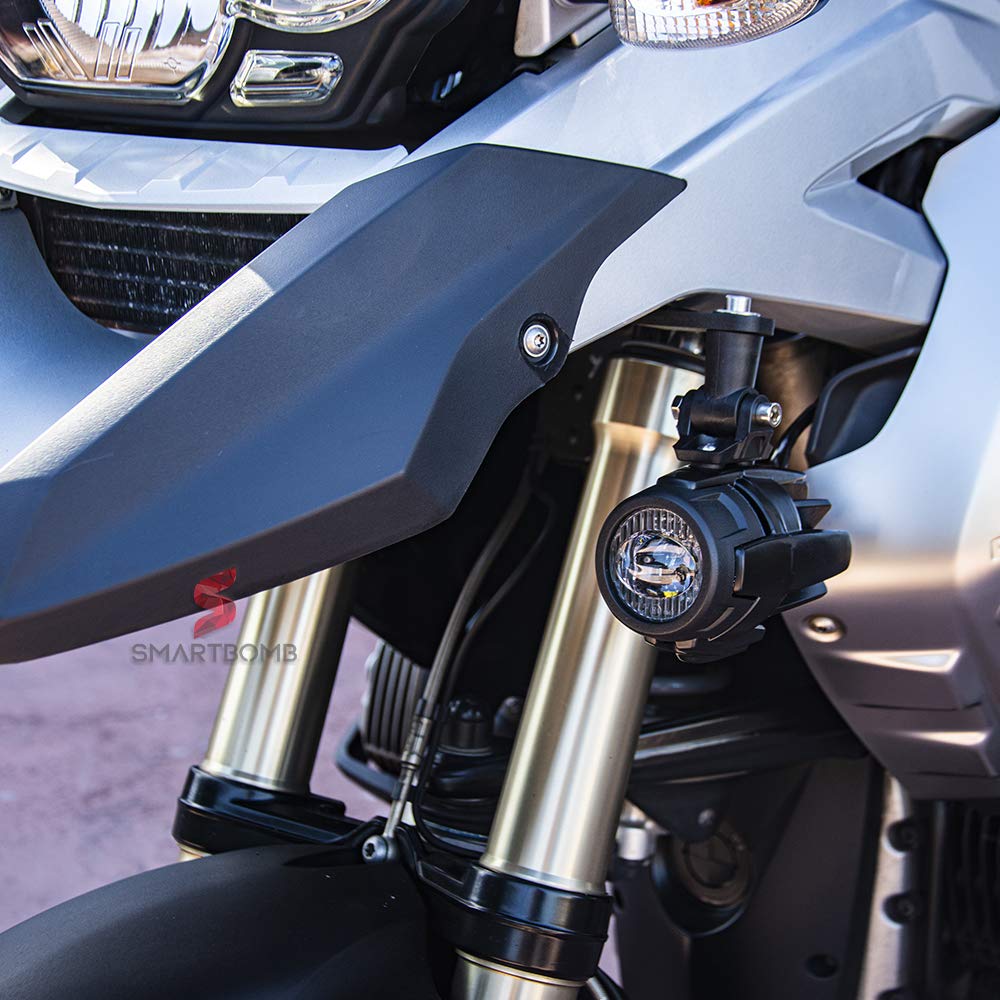 Faretti LED 40W OMOLOGATI E9 IP67 + Staffa faretti addizionali supplementari sottobecco R 1200 GS 2004-2013 Standard Adventure + KIT cablaggio centralina