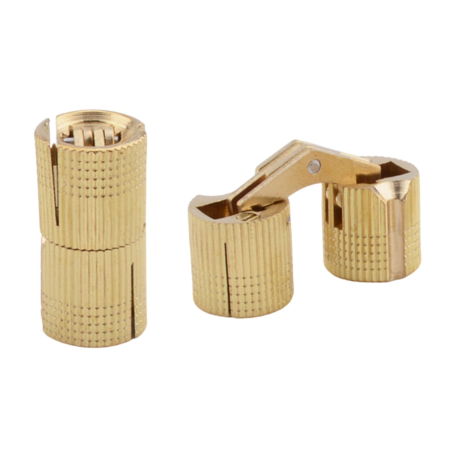 Cylindrical Cabinet Concealed Door Hinge Furniture Brass Concealed Hinge Door Hardware for Small Closet Cupboard Invisible Hardware