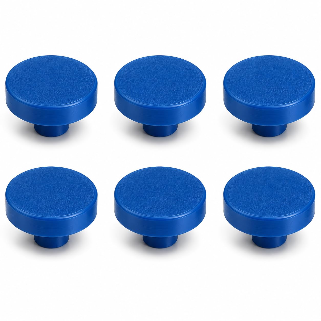 6-Pack Children’s Round Door Knobs – 4 × 4 cm Pull Handles for Cupboards, Wardrobes & Drawers – Colourful Modern Furniture Knobs (Blue Drawer Knobs)