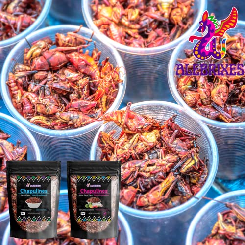 Alebrixes | Chapulines From Oaxaca 1.76 oz (50g) | (Grasshoppers) Premium Fresh Gourmet Edible Insects | Marinated Spicy Flavor | Vacuum Sealed Bag - Always Fresh (Not Dehydrated) Mexican Snack. - Image 3