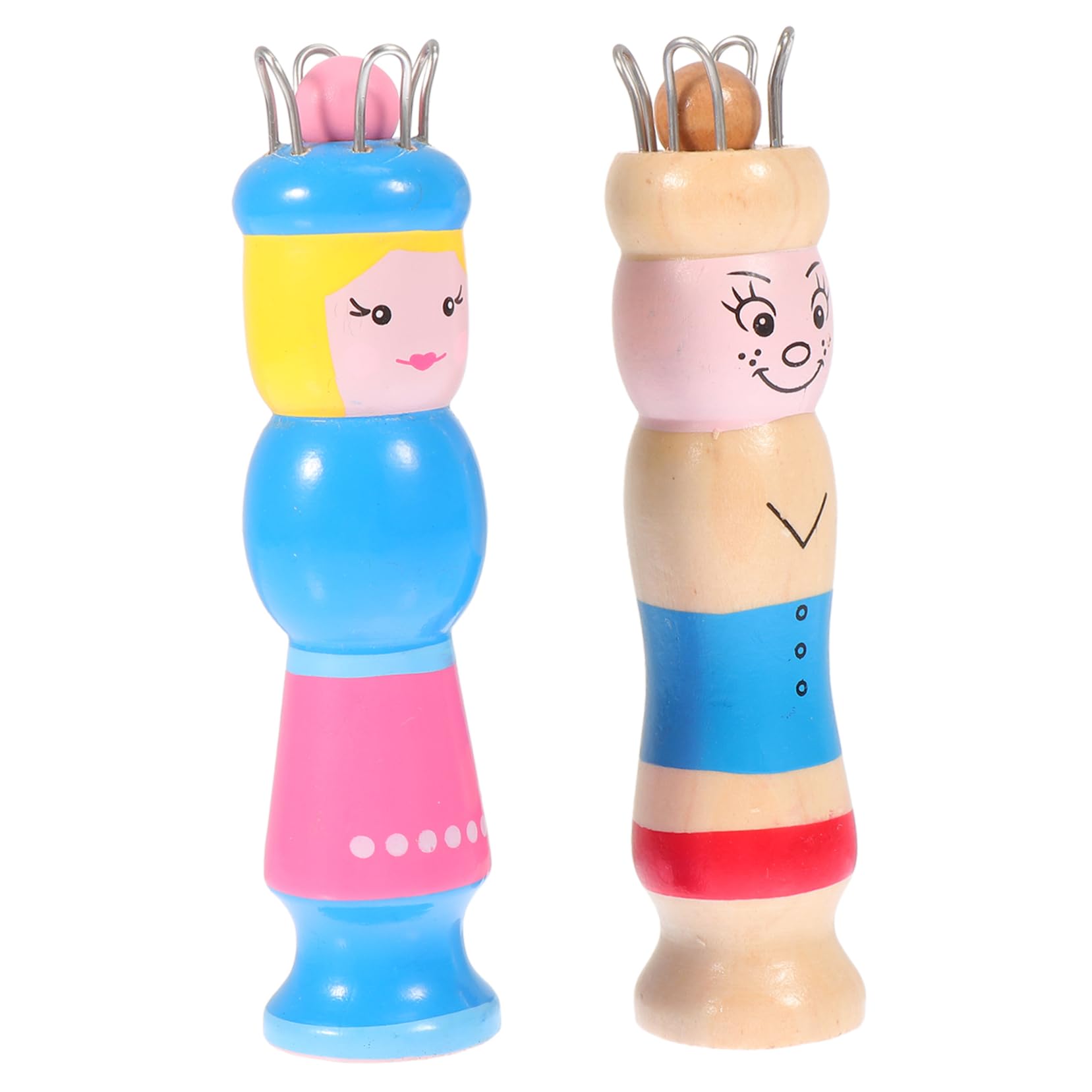 OHPHCALL 2pcs Doll Knitting DIY Braided Craft Tool for Educational Threading Durable for Synthetic Yarn for Beginners Advanced